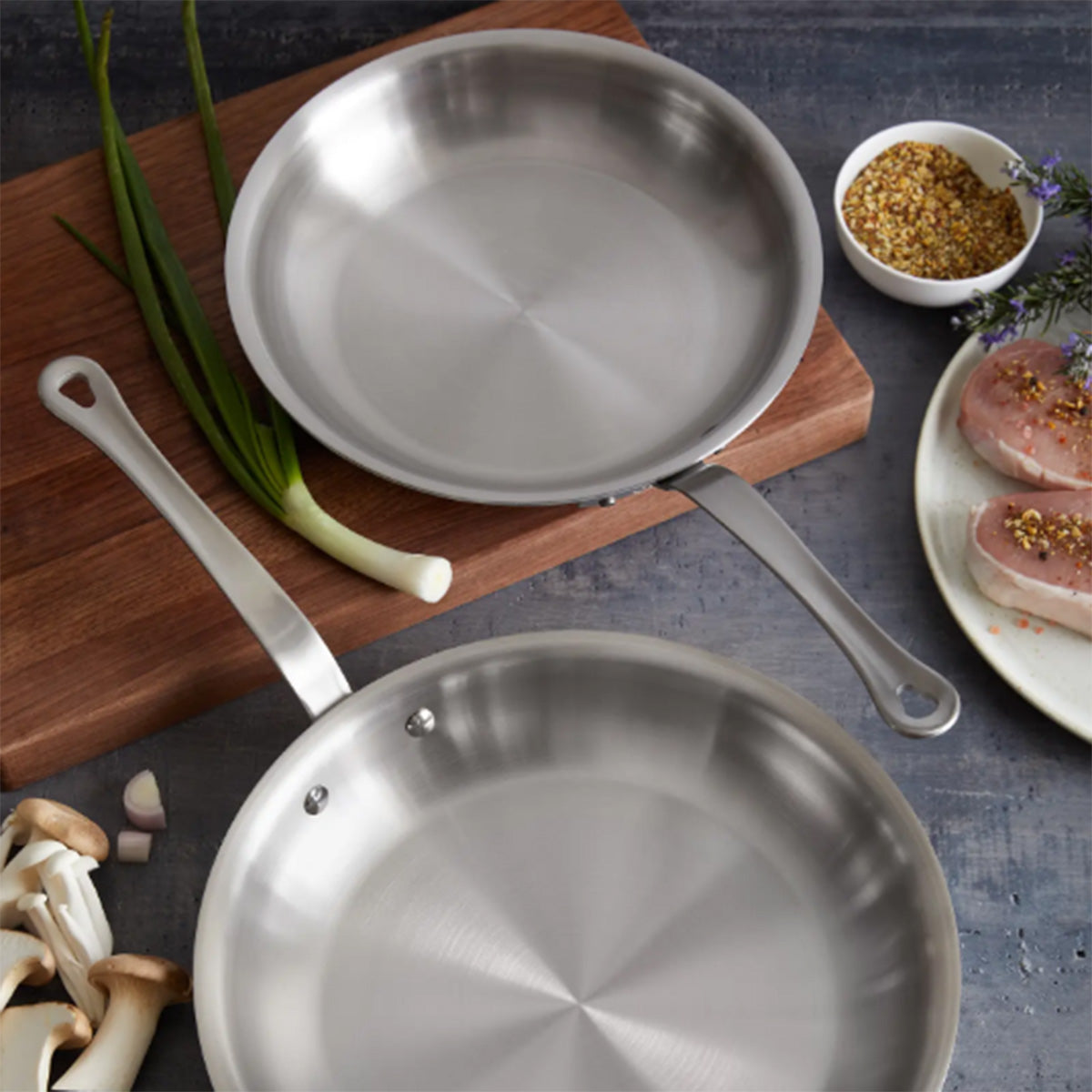 Curmetr 5-Ply Stainless Steel Cookware Frying Pan Set