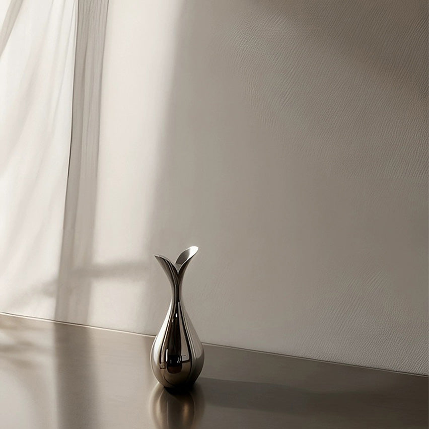 Ethereal Whisper Steel Vase