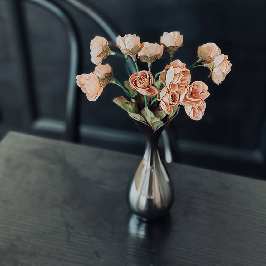 Ethereal Whisper Steel Vase