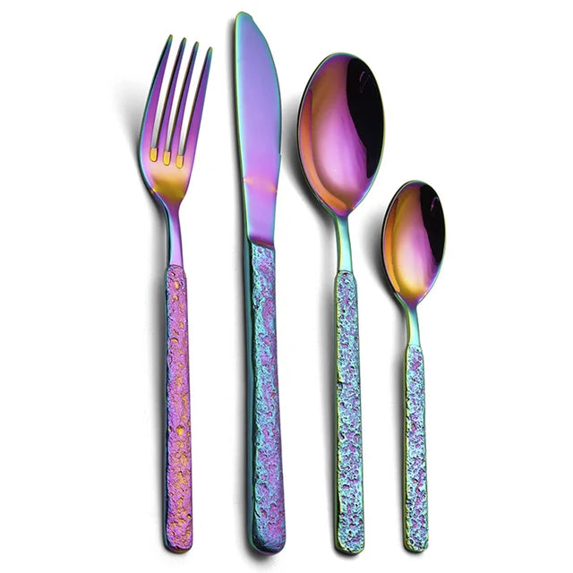 4Curmet Hammered Cutlery Set