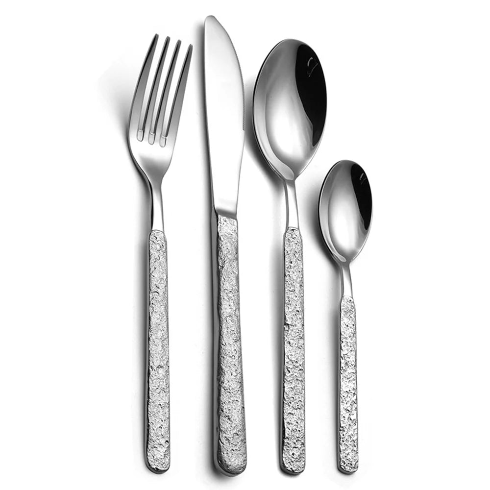 4Curmet Hammered Cutlery Set