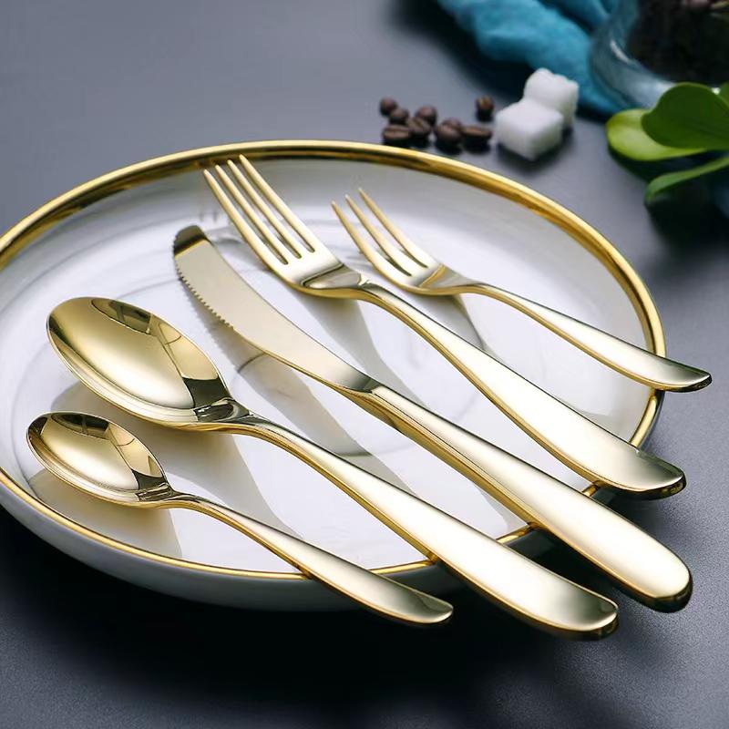 Gold Mirror Polished Cutlery Set