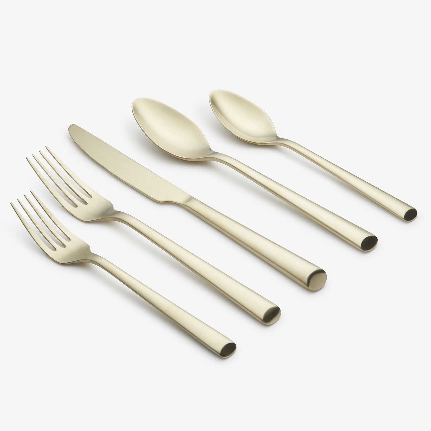 Curmet Gilda Champagne Satin 20-Piece Flatware Set