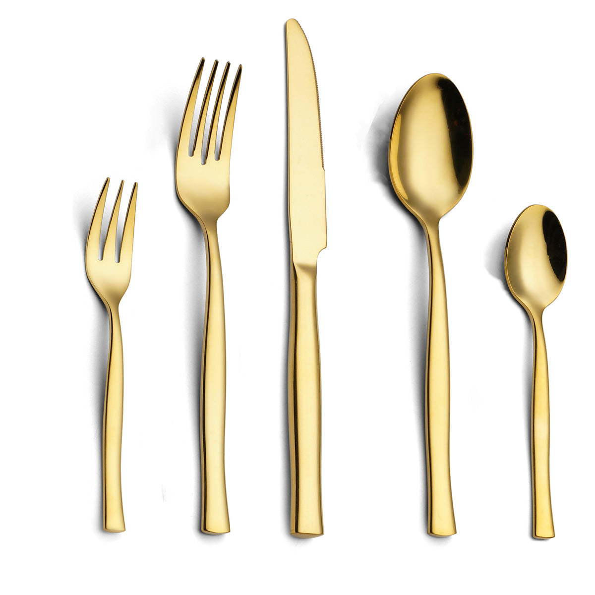 Curmet Contour Handle Five-Piece Flatware Set