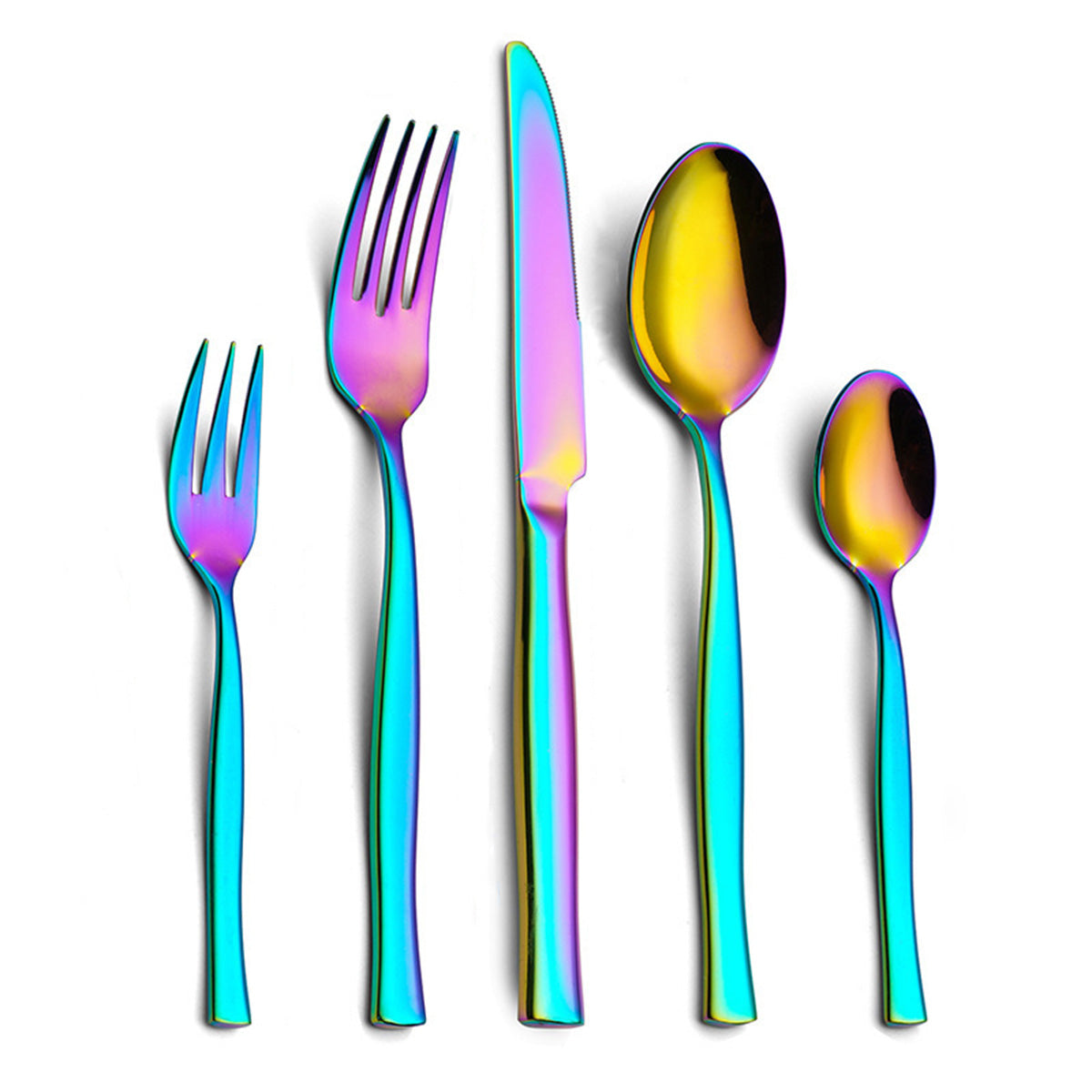 Curmet Contour Handle Five-Piece Flatware Set