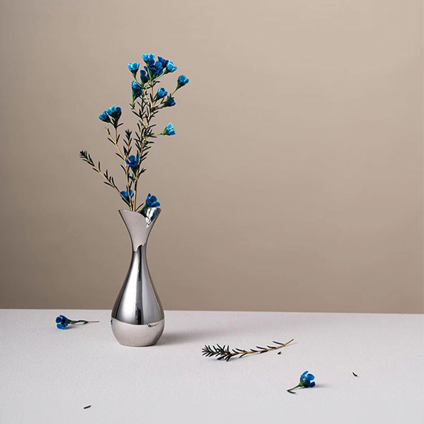 Ethereal Whisper Steel Vase