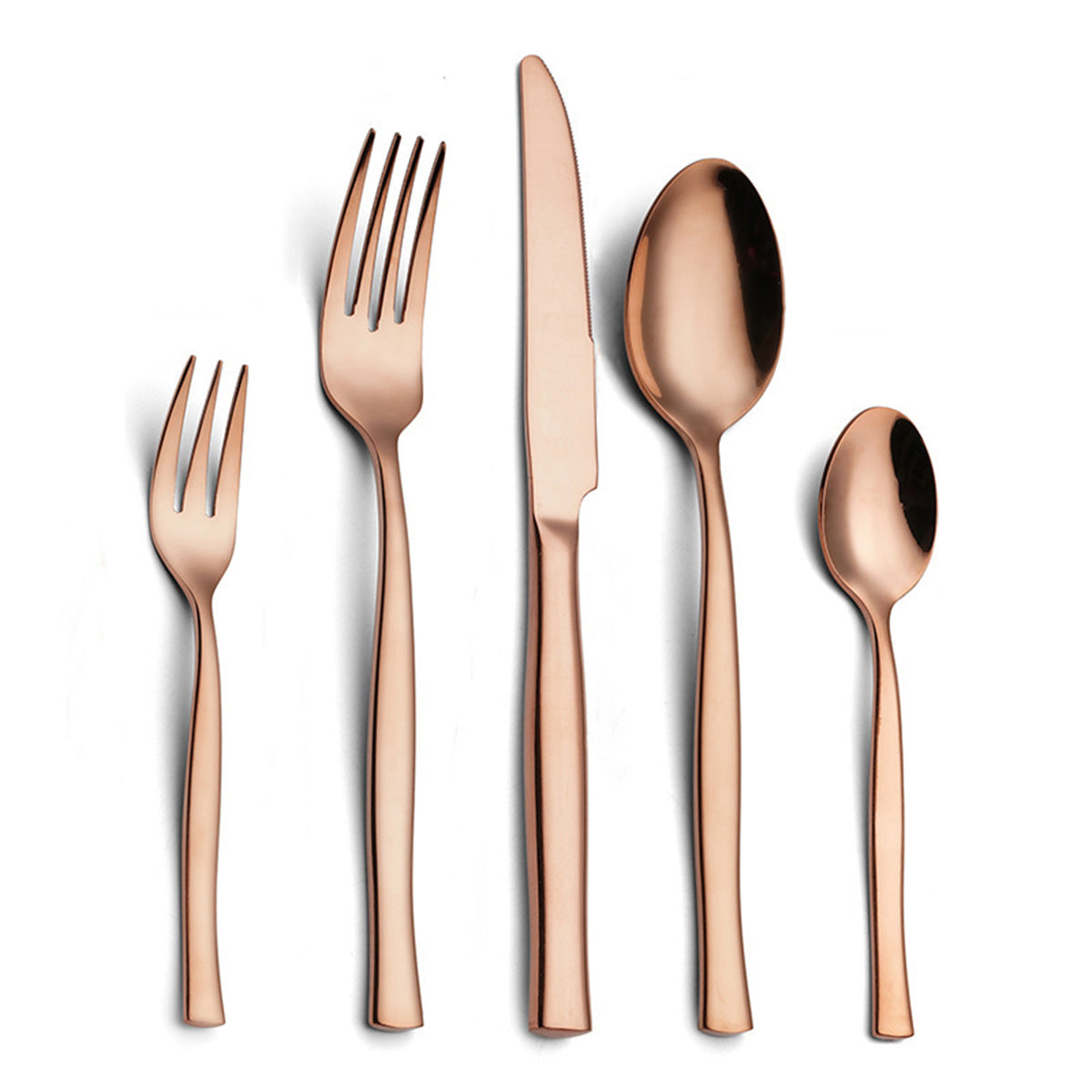 Curmet Contour Handle Five-Piece Flatware Set