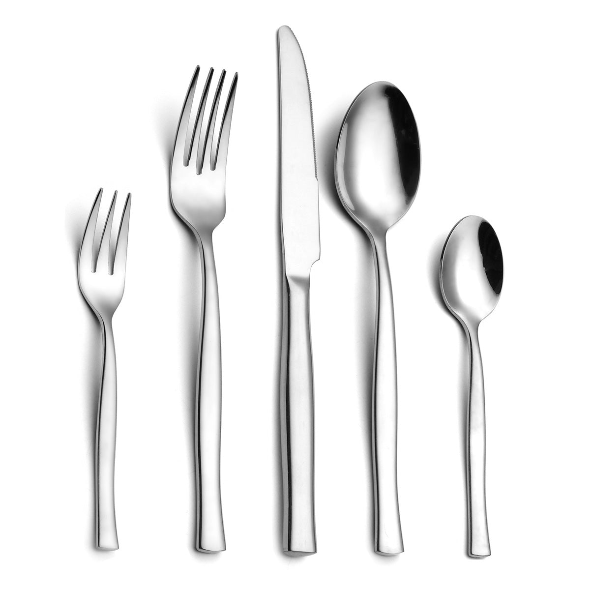 Curmet Contour Handle Five-Piece Flatware Set