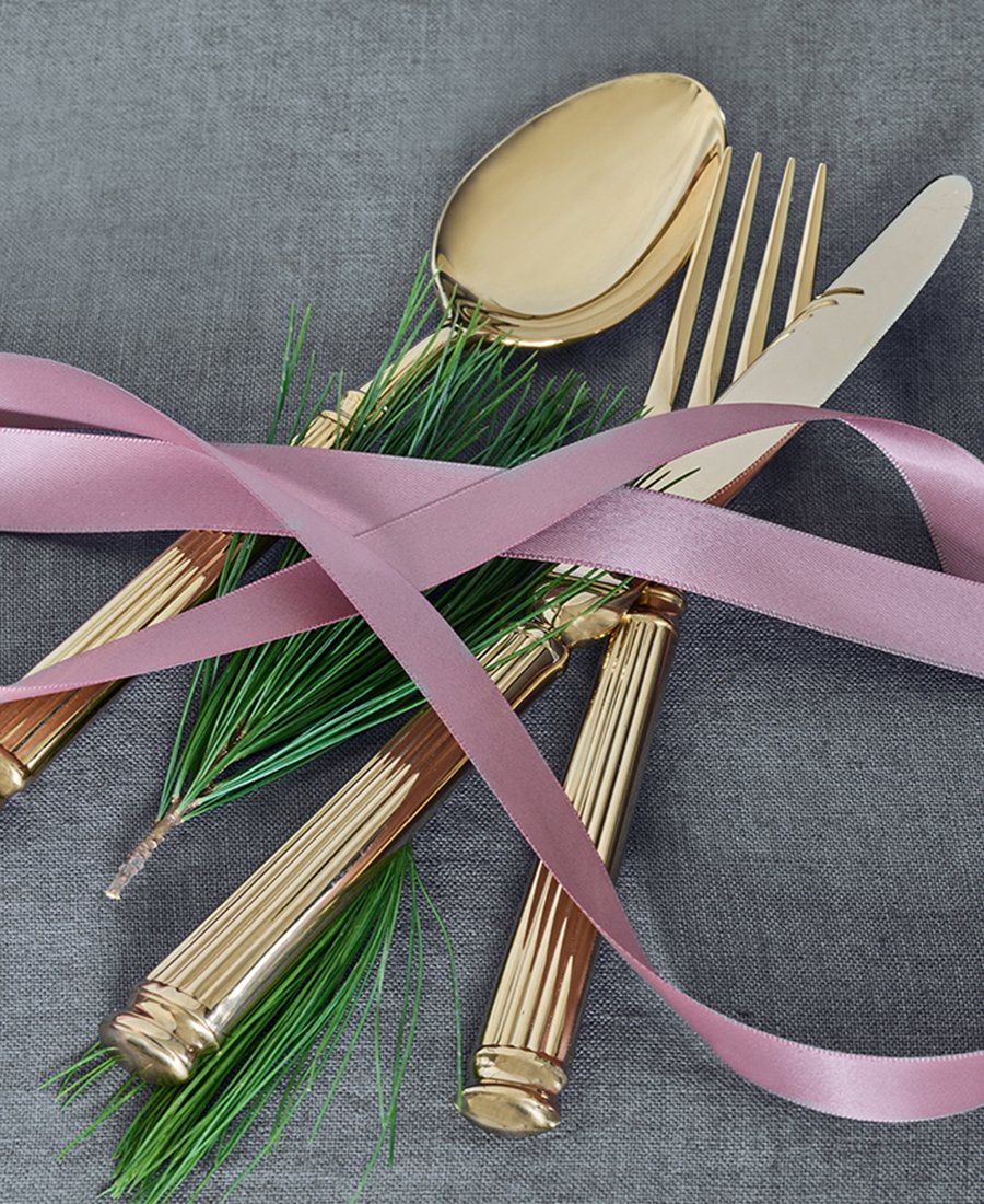 Cutlery set gold set of 4