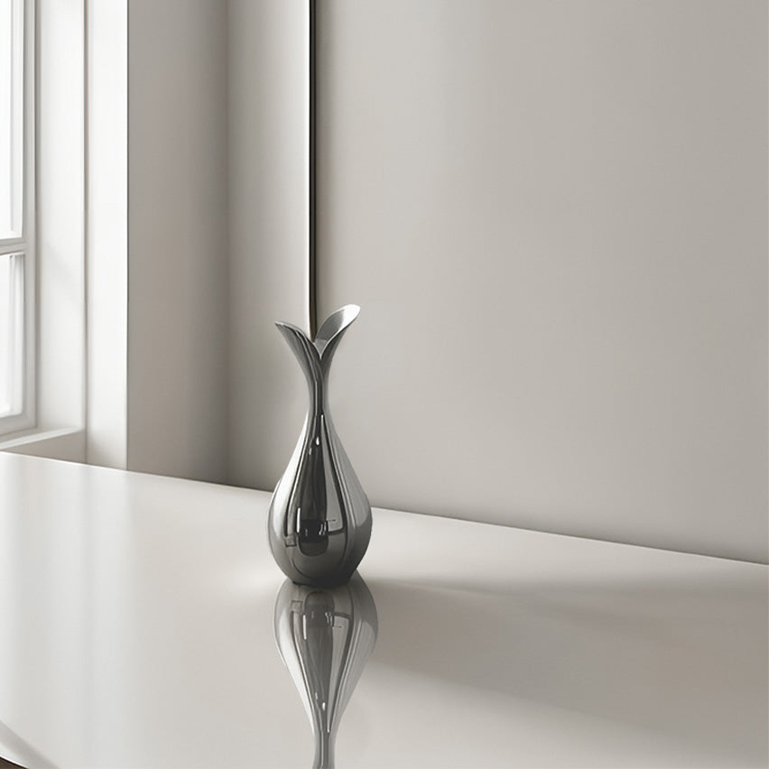 Ethereal Whisper Steel Vase