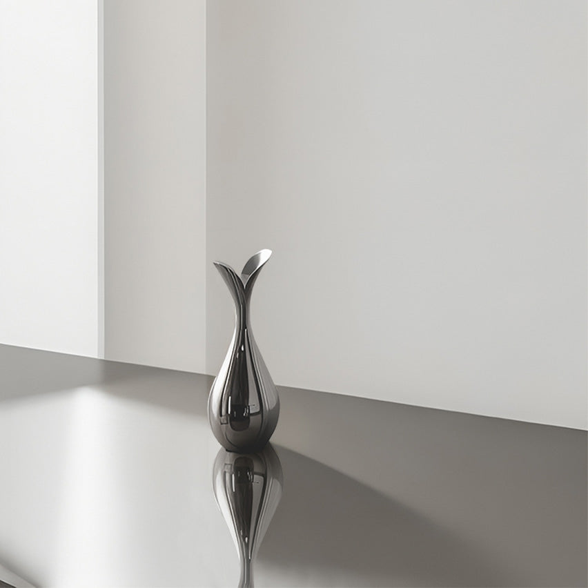 Ethereal Whisper Steel Vase