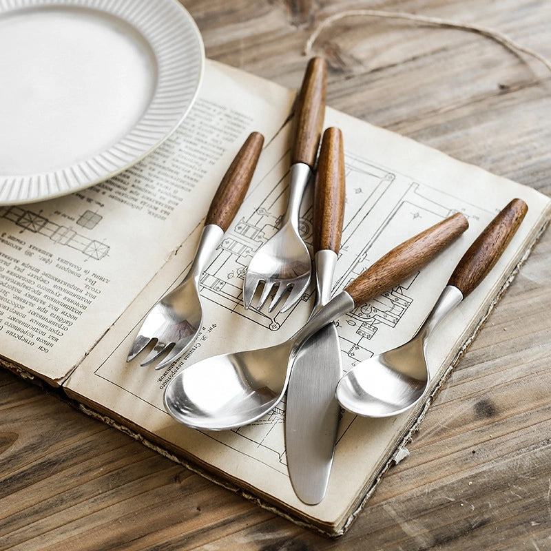 Wood Handle Stainless Steel Flatware