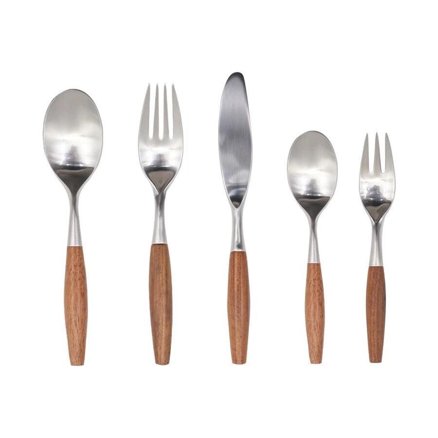 Wood Handle Stainless Steel Flatware