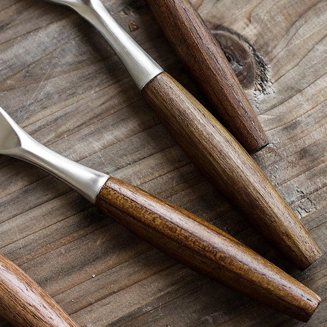 Wood Handle Stainless Steel Flatware