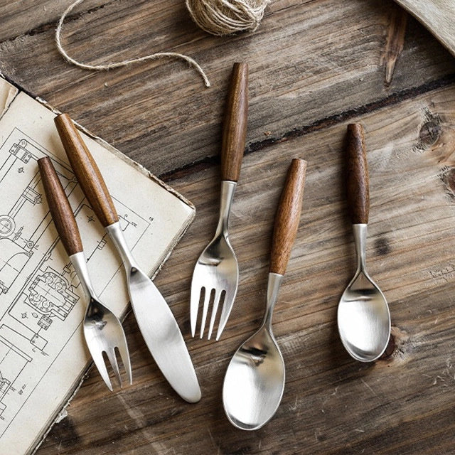 Wood Handle Stainless Steel Flatware